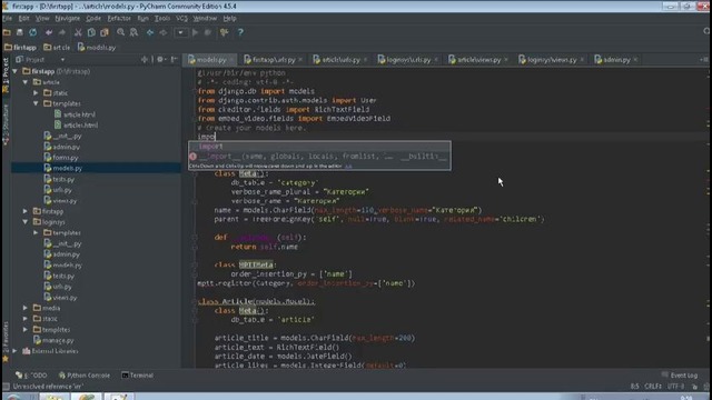 Как создать дерево каталога mptt django