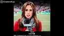 Репортёрша не растерялась после удара