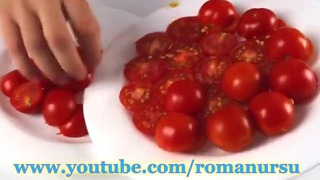 Как разрезать 19 томатов за несколько секунд