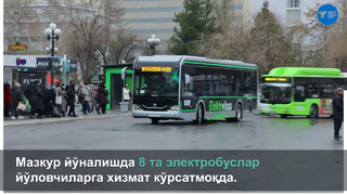 В Ташкенте запустили первые электробусы