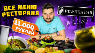 Заказал ВСЕ МЕНЮ за 11 000 рублей / НЕОБЫЧНЫЙ ресторан БЛОГЕРОВ / Обзор Ptashka bar в центре Москвы