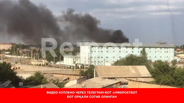 В Ташкенте произошёл пожар в одном из предприятий