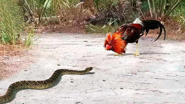 Эта Змея Пожалела Что Напала На Петуха! Редкие Сражения Животных, Снятые на Камеру