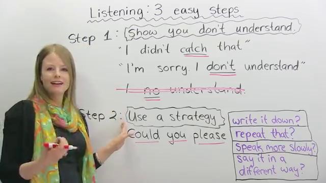 Listening &amp; understanding in 3 easy steps
