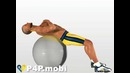 Cross Arm Ball Crunch