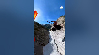 Person Performs Tricks While Doing Speed Run Down Mountain | People Are Awesome #shorts