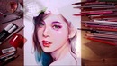 Colored pencil drawing – Beautiful Girl – drawholic