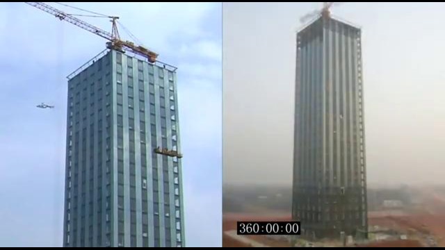 Китайцы построили 30-этажный отель за 15 дней