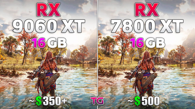 RX 9060 XT 16GB vs RX 7800 XT 16GB – Test in 11 Games