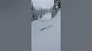 Guy Jumps off Snowmobile Into Deep Snow
