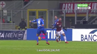 (HD) Милан – Болонья | Итальянская Серия А 2017/18 | 16-й тур