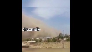 Сильная буря в некоторых районах Узбекистана