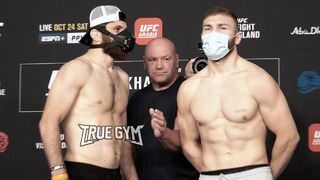 Битвы взглядов UFC 254: Хабиб – Гэтжи / Final face offs Khabib vs Gaethje weight in staredowns
