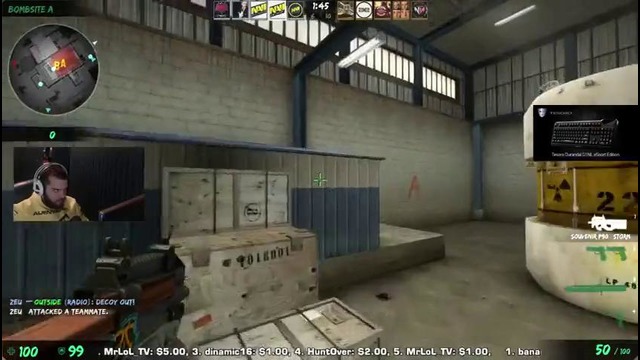 Zeus, Edward, ceh9, S1mple playing CS-GO MM