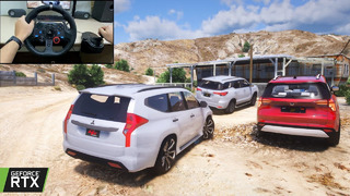 GTA 5 – Mitsubishi Pajero Sport Climbing the Mountain – JAPANESE CAR & INDIAN CAR OFFROAD CONVOY