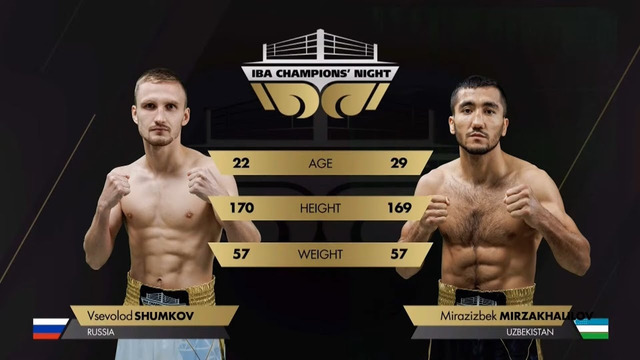 Vsevolod SHUMKOV (RUS) vs Mirazizbek MIRZAKHALILOV (UZB) | IBA Champions’ Night