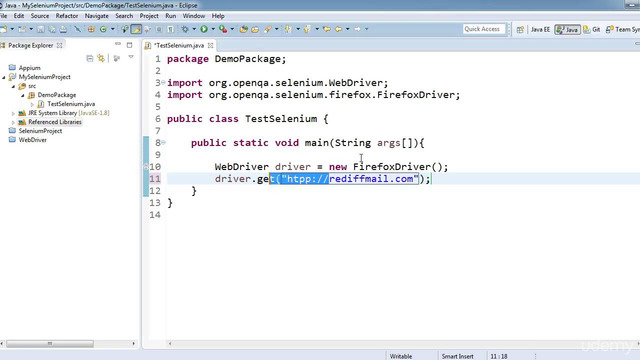 Lecture 6 Selenium first program with Firefox 1138