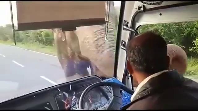 Дерзкое ограбление автобуса на трассе