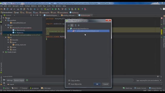 Android Studio Tutorial – 53 – Service Using IntentService