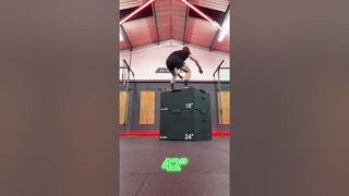 Fitness Enthusiast Practices Box Jumps at Gym | People Are Awesome