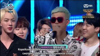 RUS-SUB][12.05.16]BTS winning 1st Place M! Countdown