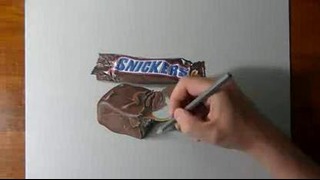 3D – Рисунок Шоколад – Snickers