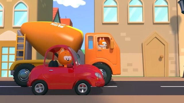 Песенки Котенка Котэ для детей Сборник МАШИНКИ и Автобусы Котэ в 3D