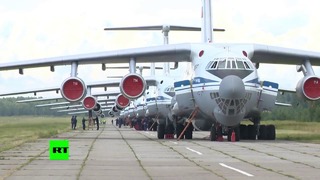 Экипажи самолётов Ил-76МД отработали переброску грузов и личного состава