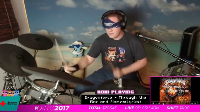 BLINDFOLDED Through the Fire and Flames – Dragonforce (Drum Cover) – The8BitDrummer