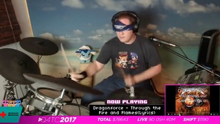 BLINDFOLDED Through the Fire and Flames – Dragonforce (Drum Cover) – The8BitDrummer