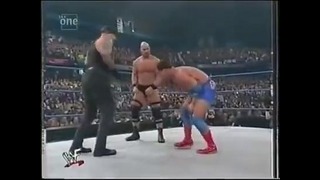 The Rock, Stone Cold, Undertaker VS Kane, Kurt Angle, Rikishi (Triple H Referee)