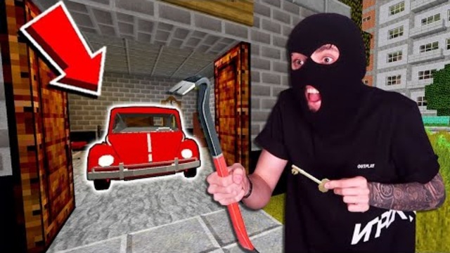 Первый раз ограбил гараж в криминальном городе! грабитель сериал mайнкрафт #1