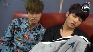 BANGTAN BOMB Sleeping Baby bothered with Jin