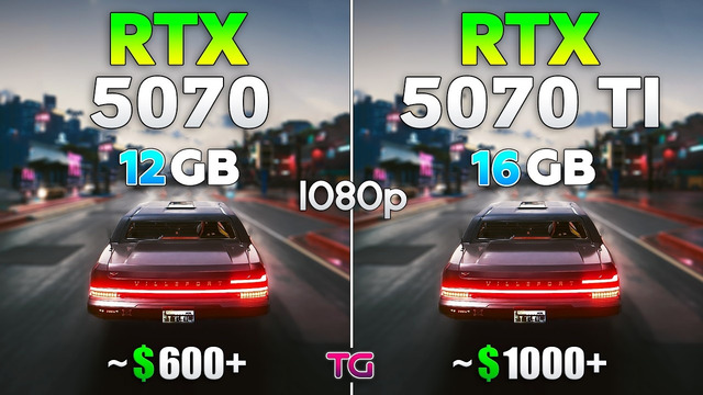 RTX 5070 vs RTX 5070 Ti – Test in 10 Games | 1080p