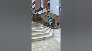 Kaspars p’s front wheelie energy is strong #Bicycle #Stairs #Goals #Fitness