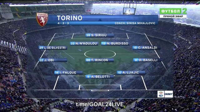 (HD) Интер – Торино | Итальянская Серия А 2017/18 | 12-й тур