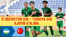 O’zbekiston – Turkiya | O’rtoqlik Uchrashuvi | 15.06.23 | Uzbekistan – Turkey