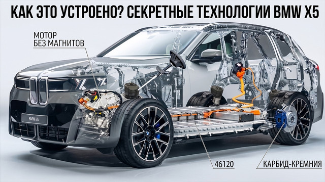 Как это устроено? НОВАЯ BMW X5 G65 – Мотор без магнитов | Карбид-Кремния | Батарея 46120