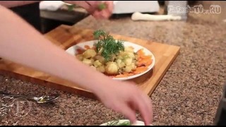 Картофельный салат с сёмгой — Едим ТВ