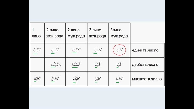 Арабский язык для начинающих урок 23 Спряжение глаголов в прошедшем времени