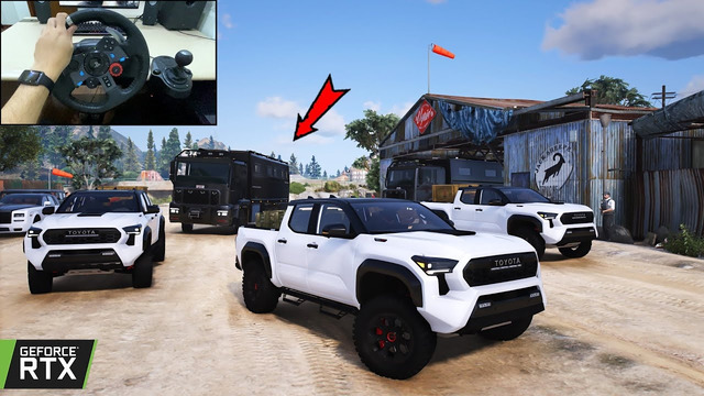 Transporting Special Package with MAFIA CONVOY in GTA 5 | 2024 Toyota Tacoma TRD Pro CONVOY Gameplay