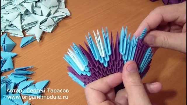 Модульное оригами лебедь. Modular origami Swan. Лебедь оригами. часть 1