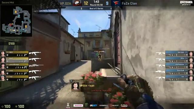 ECS S4 2017: FaZe vs Virtus.Pro (inferno) CS:GO