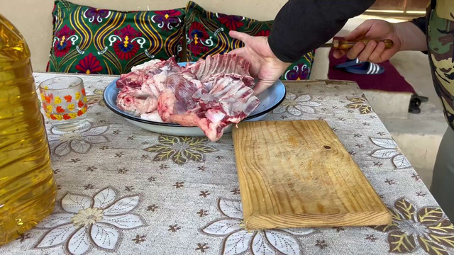 Мясо и Картошка Тает во Рту! Джиз из Баранины! Узбекистан