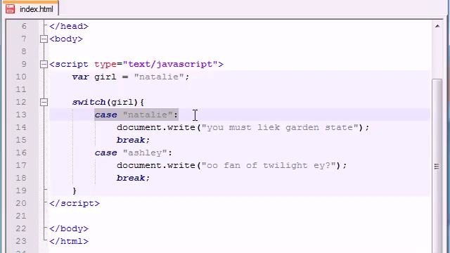 Beginner JavaScript Tutorial – 18 – switch