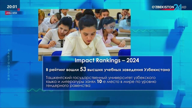 Семь ВУЗов Узбекистана вошли в глобальный ТОП-1000 международного рейтинга «Impact Rankings – 2024»