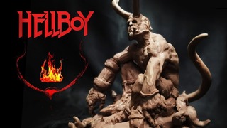 Хеллбой Hellboy лепка персонажа, скульптура из пластилина