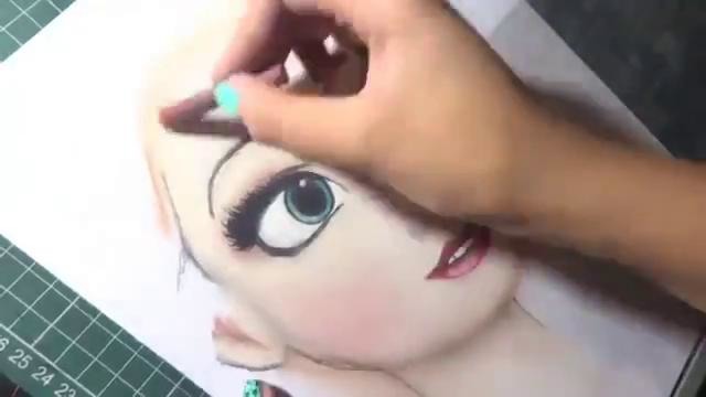 Рисование Эльзы(Холодное сердце)