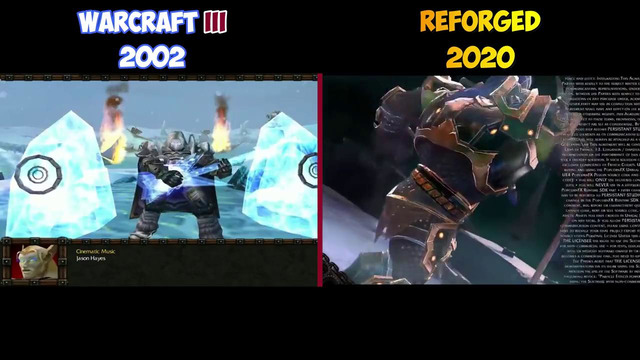 Warcraft III Reforged – ROCK CONCERT – Credits Comparison (2002 VS 2020)