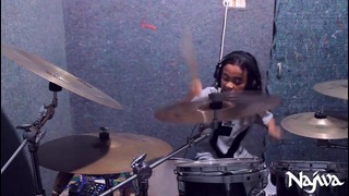 Najwa, 11 Year old girl play drum cover St Anger Metallica